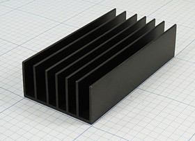 Фото 1/2 Охладитель (радиатор охлаждения) 100x 51x 25, тип F02, аллюминий, HS185-100, черный