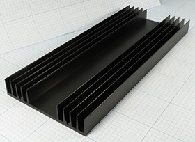 Охладитель (радиатор охлаждения) 300x120x 24, тип F06, аллюминий, BLA239-300, черный