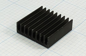 Охладитель (радиатор охлаждения) 50x 50x 16, тип F04, аллюминий, HS183-50, черный
