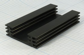 Охладитель (радиатор охлаждения) 100x 60x 18, тип J03, аллюминий, BLA036-100, черный