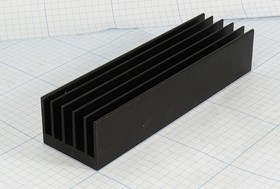 Охладитель (радиатор охлаждения) 150x 41x 30, тип F03, аллюминий, HS184-150, черный