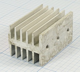 Охладитель (радиатор охлаждения) 60x 40x 36, тип I02, аллюминий, О-111, серый