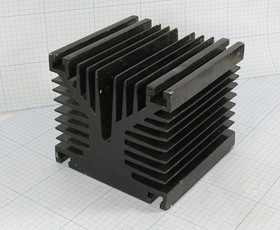 Охладитель (радиатор охлаждения) 110x110x 98, тип I23, аллюминий, О-291-110, черный