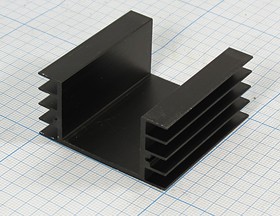 Охладитель (радиатор охлаждения) 50x 50x 24, тип J06, аллюминий, BLA031-50, черный