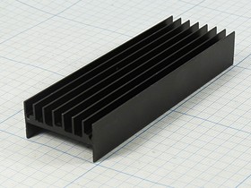 Охладитель (радиатор охлаждения) 100x 32x 16, тип H05, аллюминий, BLA023-100, черный