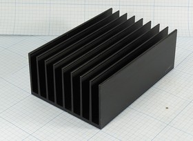 Охладитель (радиатор охлаждения) 150x100x 55, тип F31, аллюминий, BLA182-150, черный