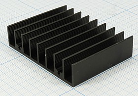 Охладитель (радиатор охлаждения) 66x 50x 15, тип F17, аллюминий, BLA032-50, черный