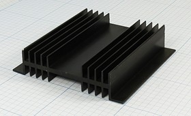 Охладитель (радиатор охлаждения) 106x100x 24, тип M04, аллюминий, HS104-100, черный