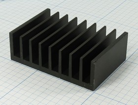 Охладитель (радиатор охлаждения) 75x 50x 25, тип F24, аллюминий, BLA148-50, черный