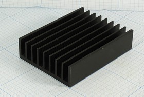 Охладитель (радиатор охлаждения) 100x 75x 25, тип F24, аллюминий, BLA148-100, черный