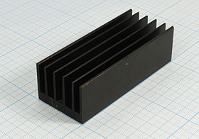 Охладитель (радиатор охлаждения) 100x 41x 30, тип F03, аллюминий, HS184-100, черный