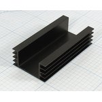 Охладитель (радиатор охлаждения) 100x 50x 24, тип J06, аллюминий, BLA031-100, черный
