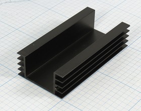 Фото 1/2 Охладитель (радиатор охлаждения) 100x 50x 24, тип J06, аллюминий, BLA031-100, черный