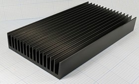 Охладитель (радиатор охлаждения) 300x160x 40, тип F40, аллюминий, BLA307-300, черный