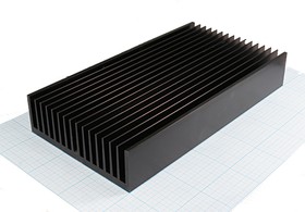 Охладитель (радиатор охлаждения) 300x160x 50, тип F41, аллюминий, BLA306-300, черный