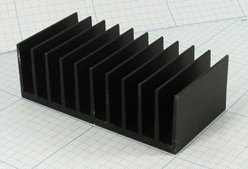 Охладитель (радиатор охлаждения) 100x 50x 33, тип F30, аллюминий, BLA178-50, черный