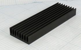 Охладитель (радиатор охлаждения) 150x 50x 16, тип F04, аллюминий, HS183-150, черный