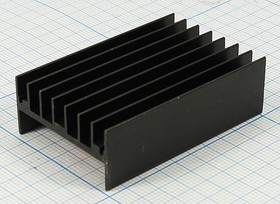 Охладитель (радиатор охлаждения) 50x 32x 16, H06, аллюминий, HS107-50, черный