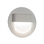 Встраиваемый лестничный светильник Скалли, круг, белый 1Wх3000K CLD006R0
