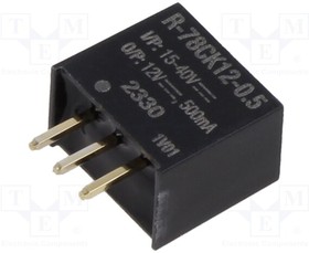 Фото 1/2 R-78CK12-0.5, Non-Isolated DC/DC Converters 500mA 15-40Vin 12Vout