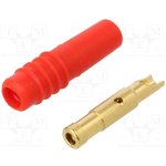 1 mm jack, solder connection, 0.25 mm², red, 22.2603-22