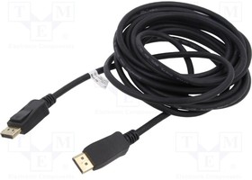 64863, Cable; DisplayPort 2.1; DisplayPort plug,both sides; 2m; black