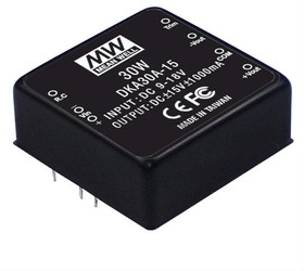 Фото 1/3 DKA30A-15, Isolated DC/DC Converters - Through Hole 9-18Vin +/-15Vout 100-1000mA, 30W