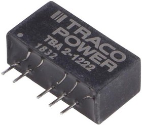 Фото 1/2 TBA 2-1222, Isolated DC/DC Converters - Through Hole Encapsulated SIP-7; 2W Output 1 (Vdc): 12; Output 2 (Vdc): -12