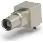 BNC panel socket 75 Ω, solder connection, angled, 5222092-1
