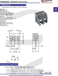 KLS2-340-3.81-03P-2S (DG340-3.81-03P-12), Клеммник, 3-контактный, 3 ...
