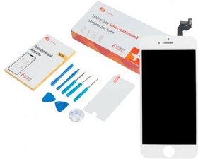 (iPhone 6S) дисплей для iPhone 6S в наборе ZeepDeep: экран белый, защитное стекло, набор инструментов, пошаговая инструкция
