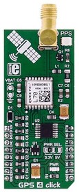 Фото 1/4 MIKROE-2704, Click board; GPS; UART; L70; prototype board; mikroBUS connector