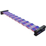 FFTP-20-D-08.77-01-N, FFTP Series Flat Ribbon Cable, 40-Way, 1.27mm Pitch ...