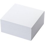 Блок для записей в подставке прозрачной, куб 9х9х5 см, белый, белизна 90-92%, 129193