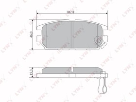 Фото 1/5 BD5517, К-кт колодок для диск. тормозов MITSUBISHI GALANT V 2.5 92-96 / SPACE WAGON 2.0-2.4 98-04