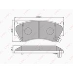 BD5703, К-кт колодок для диск. тормозов NISSAN ALMERA(N15)  97/SUNNY(N14)