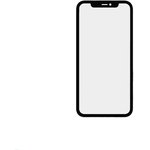 Стекло + OCA в сборе с рамкой для iPhone 11 олеофобное покрытие (черное)