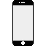Стекло + OCA в сборе с рамкой для iPhone 6 олеофобное покрытие (черное)