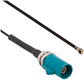 Фото 1/2 095-820-124-10Z, RF Cable Assemblies FAKRA Strght Plug 1.13mm Cable, 100mm