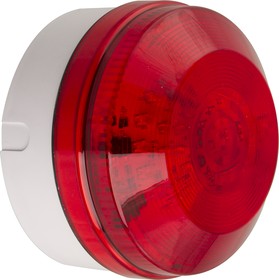 Фото 1/2 LED195-02WH-SB-02, LED195 Series Red Flashing Beacon, 20 → 30 V ac/dc, Surface Mount, Wall Mount, LED Bulb, IP65