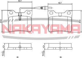 HP8045NY, тормозные колодки задние MB Vito,Peugeot 605 90-