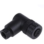 Circular Connector, 4 Contacts, Cable Mount, M12 Connector, Socket, Female ...