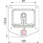 Замок врезной для двери Арт. KK46.1SS