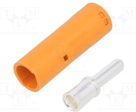 LCA60-M, Plug; DC supply; LC; male; PIN: 1; for cable; soldering; orange; 55A
