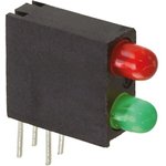 553-0312F, Green & Red Right Angle PCB LED Indicator, 2 LEDs, Through Hole 20 V