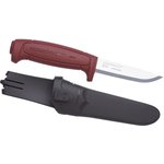 Нож Basic 511 углеродистая сталь, пластиковая ручка красная 12147