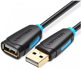 Фото 1/2 CBCBI, Vention USB 2.0 Type-AM - USB 2.0 Type-AF 3м, Кабель-удлинитель Vention USB 2.0 AM/AF - 3м Черный
