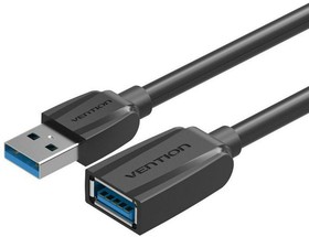 Фото 1/2 VAS-A45-B100, Vention USB 3.2 Type-AM - USB 3.2 Type-AF 1м, Кабель-удлинитель Vention USB 3.0 AM/AF - 1м Black Edition
