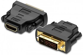 Фото 1/2 AILB0, Vention HDMI (f) - DVI-D (m), Адаптер-переходник Vention DVI 24+1 M/ HDMI 19F Двунаправленный