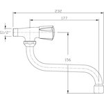 Настенный кран Pioneer хром PI7950-28